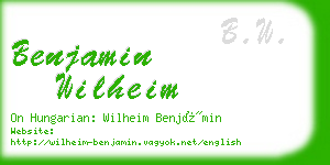 benjamin wilheim business card